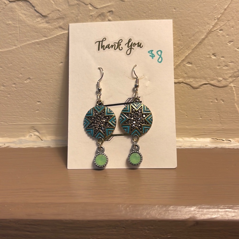 Earrings. Hanging.